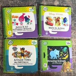 Leap Start Leap Frog Level 3 and 2 Book Set Math, Paw Patrol, Poppy, Animals